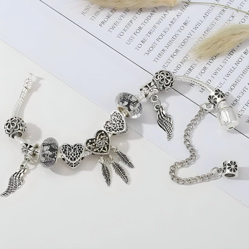 Feather Bracelet Charm Unique Leather Bracelets   