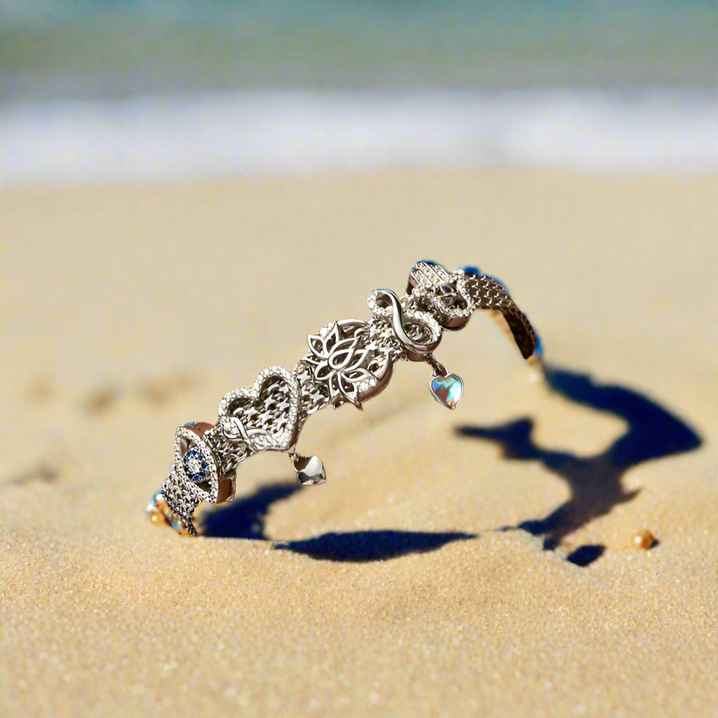 Eternal Heart Clip Charm for Reflex Bracelet bracelet by Unique Leather Bracelets