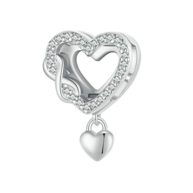 Eternal Heart Clip Charm for Reflex Bracelet bracelet by Unique Leather Bracelets