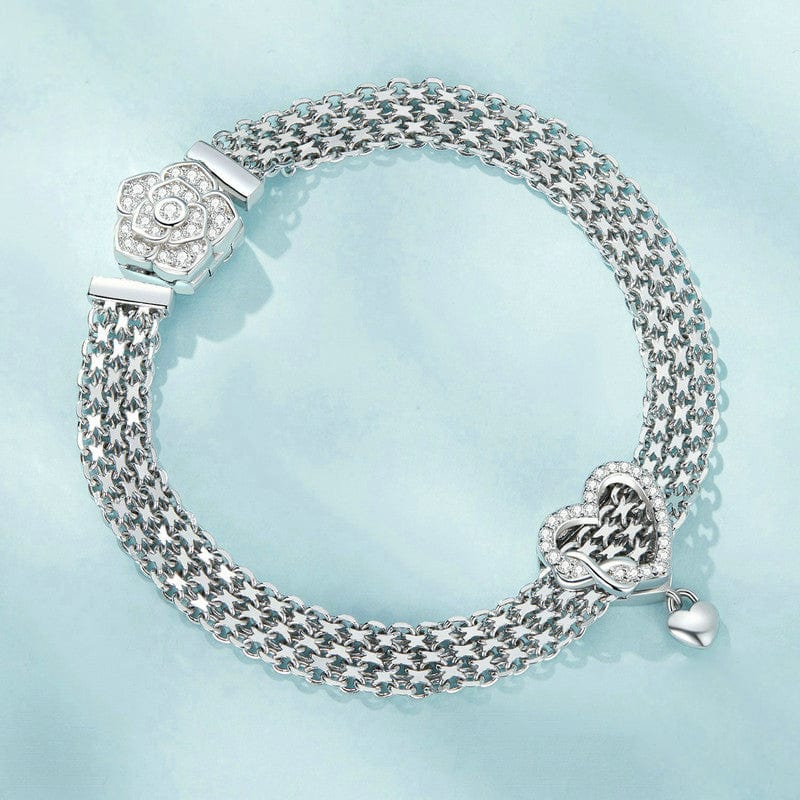 Eternal Heart Clip Charm for Reflex Bracelet bracelet by Unique Leather Bracelets