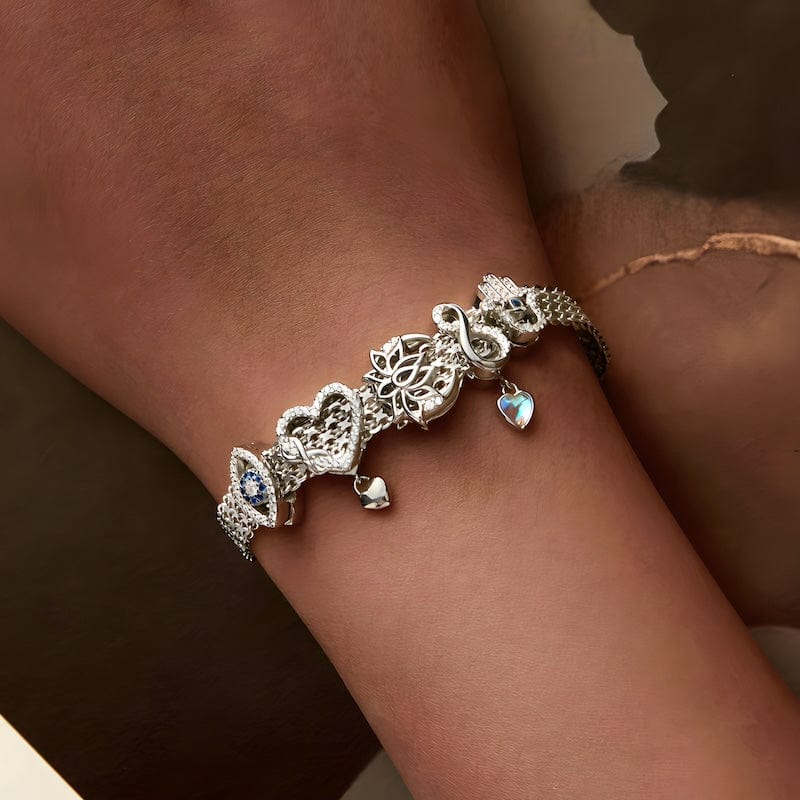 Hand Of Fatima Clip Charm for Reflex Bracelet bracelet by Unique Leather Bracelets