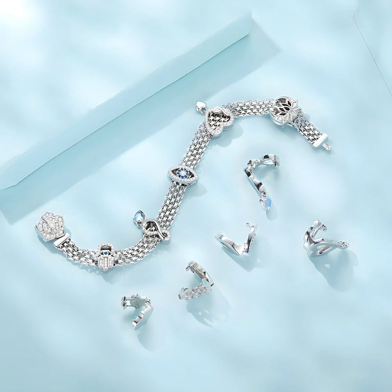 Lotus Clip Charm for Reflex Bracelet bracelet by Unique Leather Bracelets