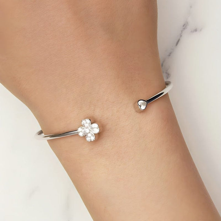 Lucky Four-Leaf Clover Cuff Bracelet bracelet by Unique Leather Bracelets