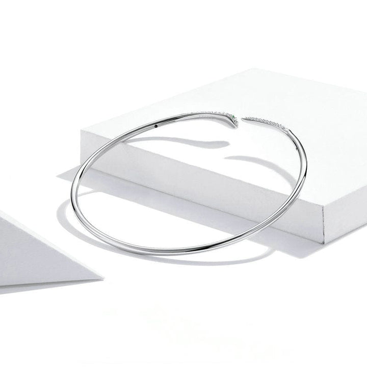 Cuff Silver Spirit Snake Cuff Bracelet Adjustable / Silver Unique Leather Bracelets