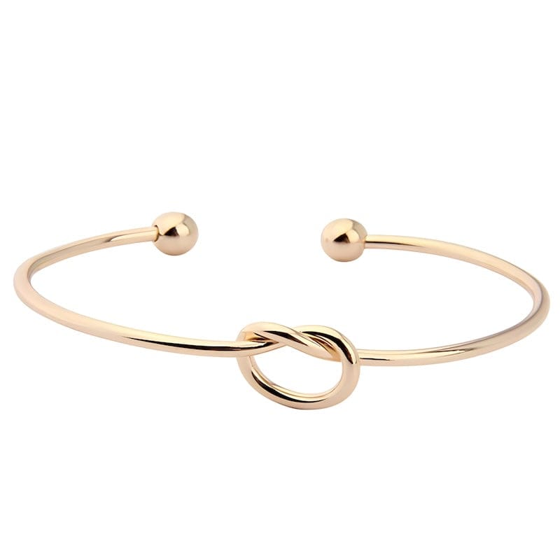 Tie Knot Cuff Bracelet Cuff Unique Leather Bracelets Gold Adjustable 
