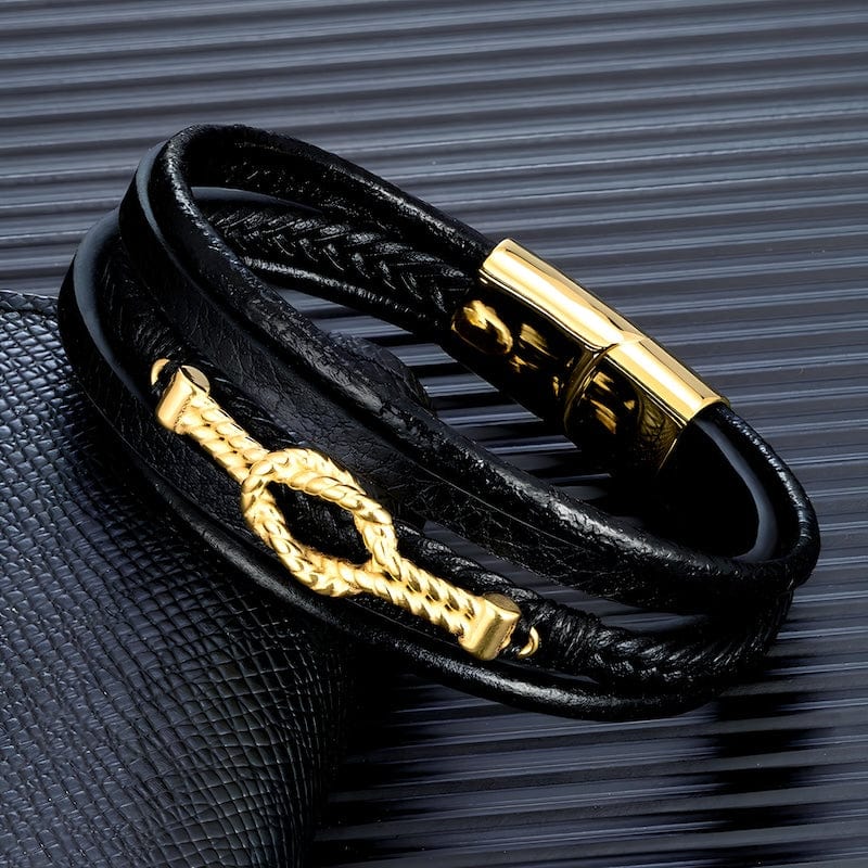Braided Leather Infinity Knot Bracelet bracelet by Unique Leather Bracelets