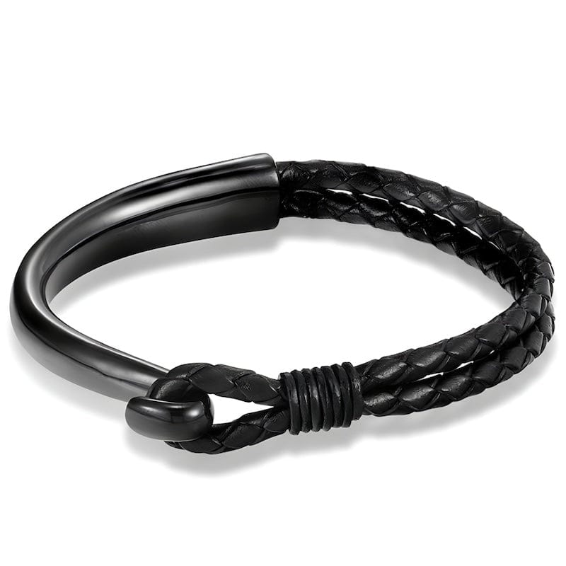 Mix of Steel & Leather Bracelet bracelet by Unique Leather Bracelets