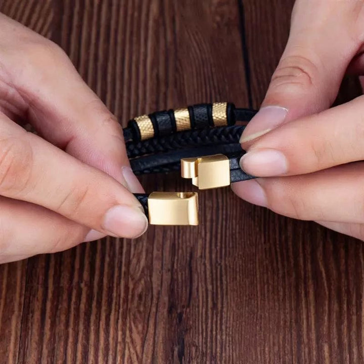 Multilayer Leather Bracelets for Men: Rugged and Refined bracelet by Unique Leather Bracelets