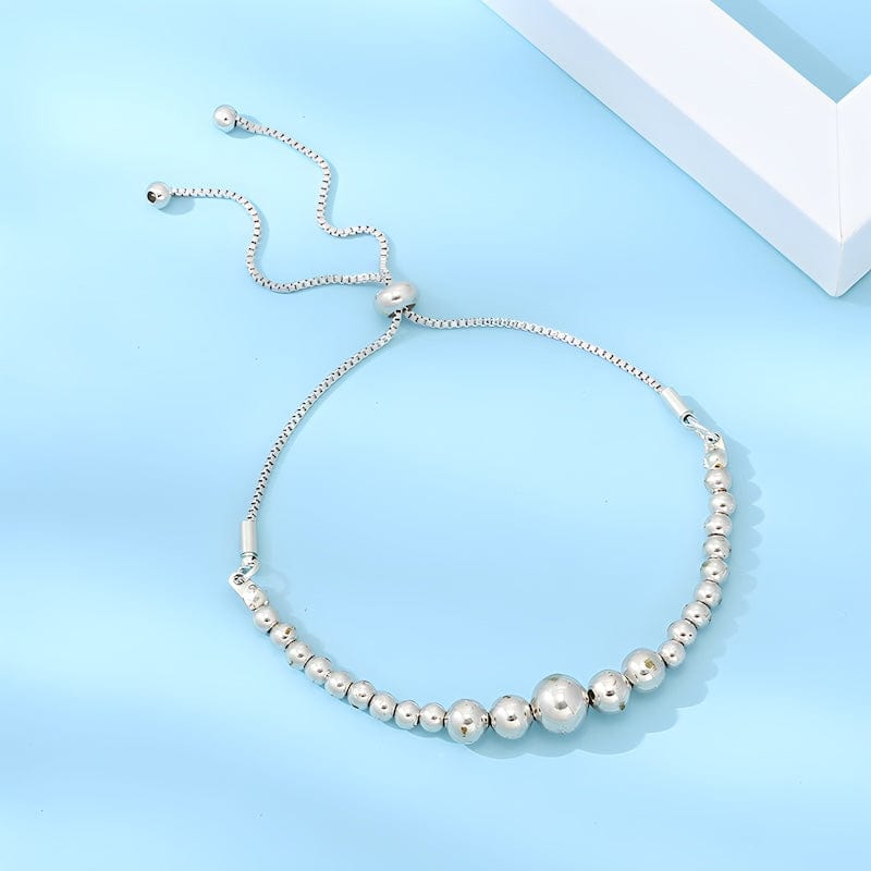 Beads Connected Together Adjustable Bracelet bracelet by Unique Leather Bracelets