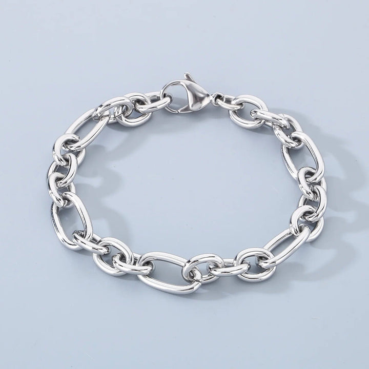 Casual Charm Stainless Steel Splicing Chain Design (Free) bracelet by Unique Leather Bracelets