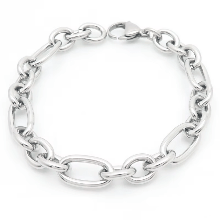 Casual Charm Stainless Steel Splicing Chain Design (Free) bracelet by Unique Leather Bracelets