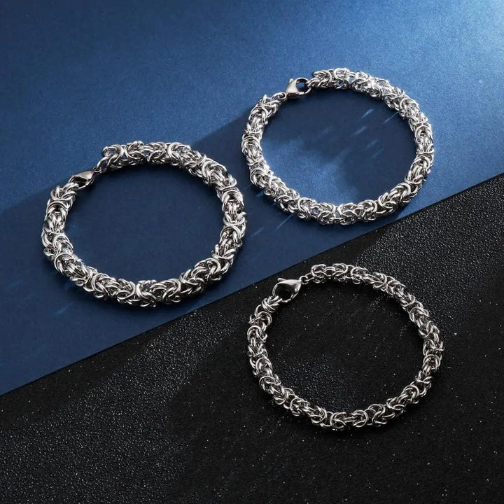 Men's Handmade Stainless Steel Mesh Chain Bracelet - Durable & Stylish bracelet by Unique Leather Bracelets