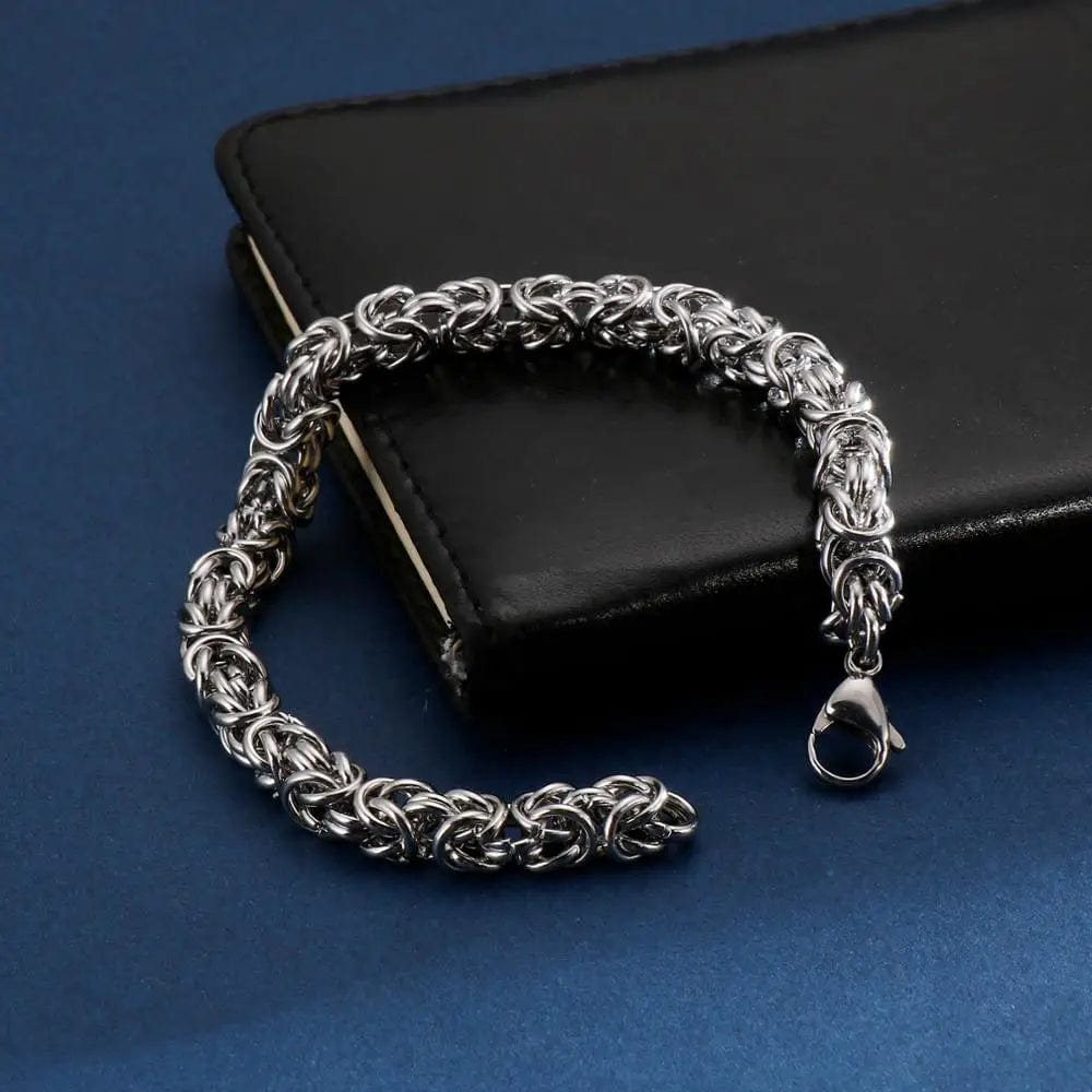 Men's Handmade Stainless Steel Mesh Chain Bracelet - Durable & Stylish bracelet by Unique Leather Bracelets