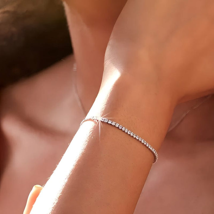 Tennis Bracelet Diamond Zircon bracelet by Unique Leather Bracelets