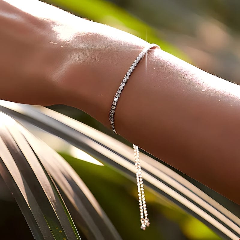 Tennis Bracelet Diamond Zircon bracelet by Unique Leather Bracelets