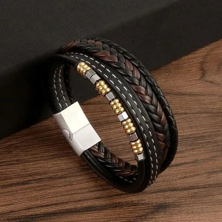 Wrap Bracelet Leather Mens Stack Lava Bead Tree Of Life Wrap Unique Leather Bracelets   