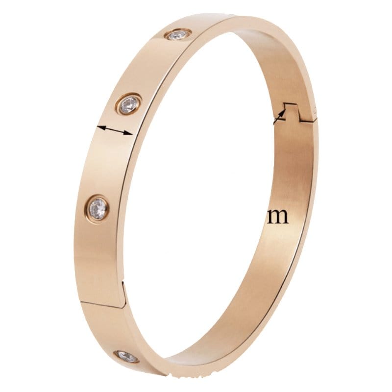 Love Bangle Bracelet Bangle Unique Leather Bracelets Large Rose Gold Wide