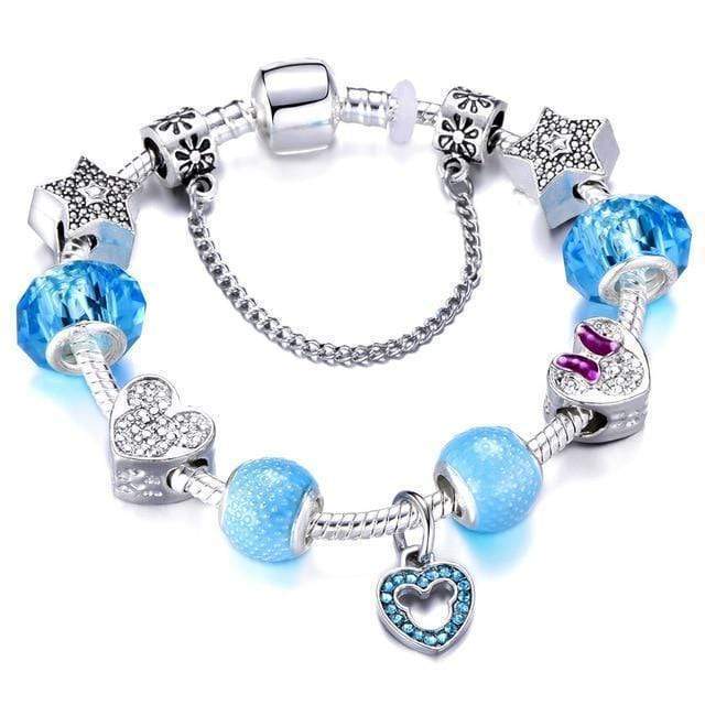 Children's Sparkle Charm Bracelet - Complete Set with Colorful Beads & Charms bracelet by Unique Leather Bracelets