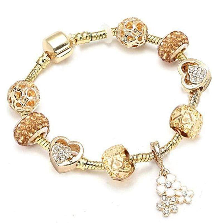Golden Pan Charm Bracelets bracelet by Unique Leather Bracelets