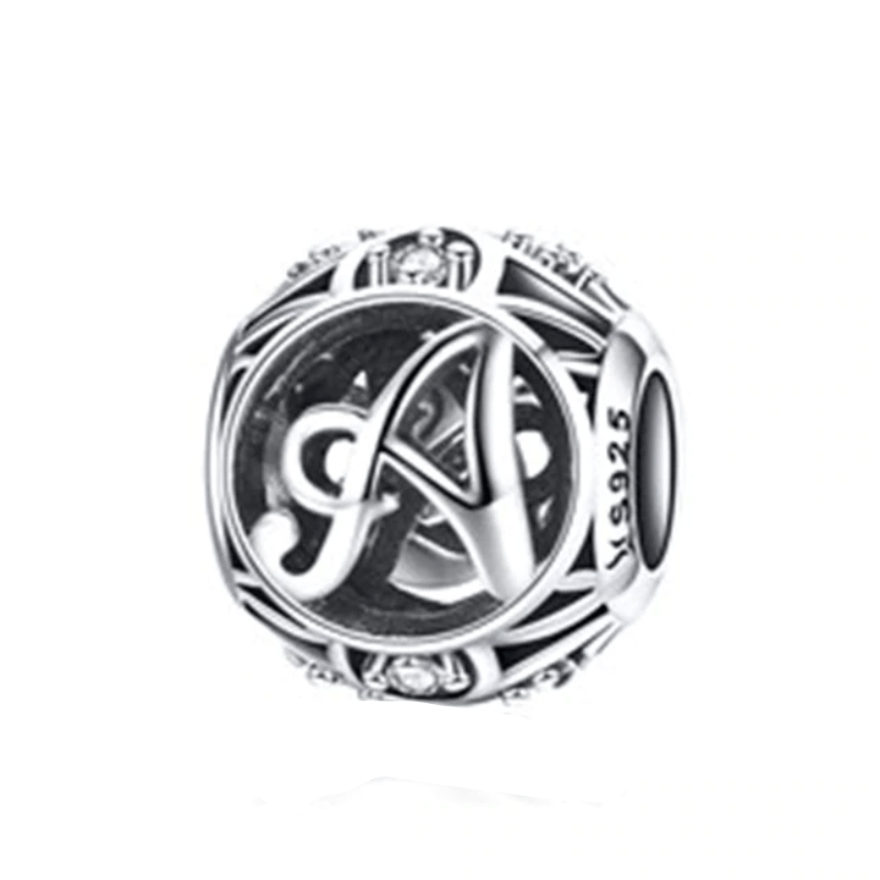 Classic Alphabet Charms bracelet by Unique Leather Bracelets