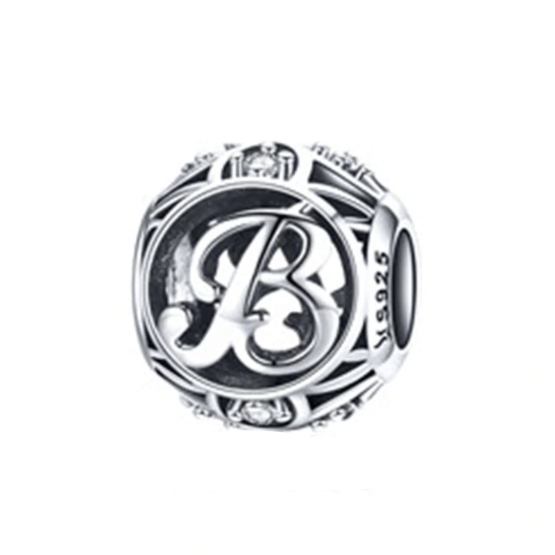 Classic Alphabet Charms bracelet by Unique Leather Bracelets