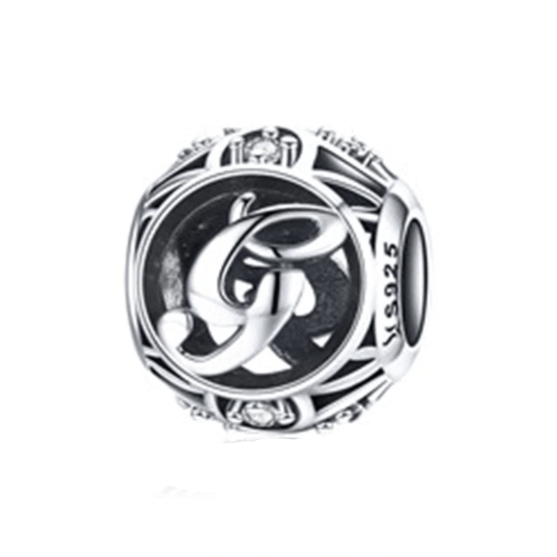 Classic Alphabet Charms bracelet by Unique Leather Bracelets