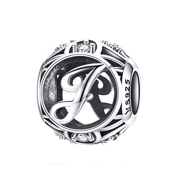 Classic Alphabet Charms bracelet by Unique Leather Bracelets