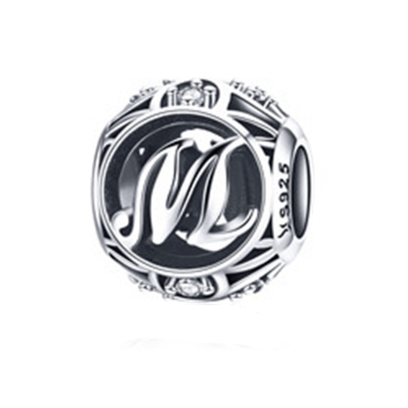 Classic Alphabet Charms bracelet by Unique Leather Bracelets