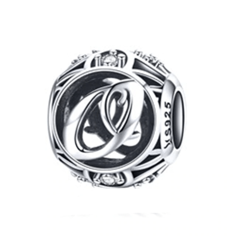 Classic Alphabet Charms bracelet by Unique Leather Bracelets