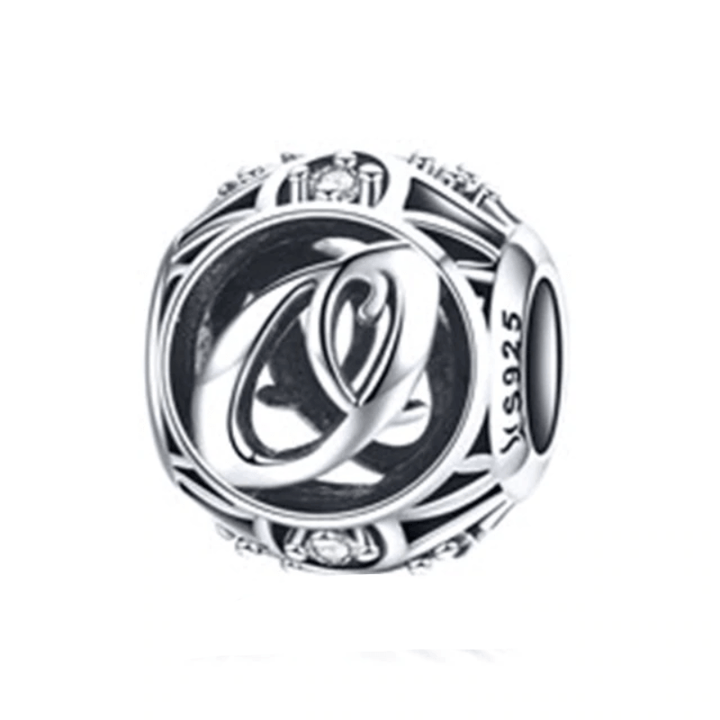 Classic Alphabet Charms bracelet by Unique Leather Bracelets