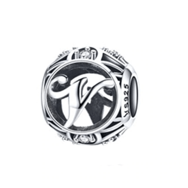 Classic Alphabet Charms bracelet by Unique Leather Bracelets