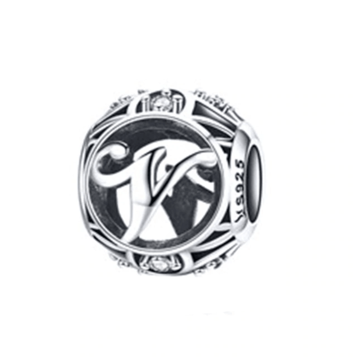 Classic Alphabet Charms bracelet by Unique Leather Bracelets