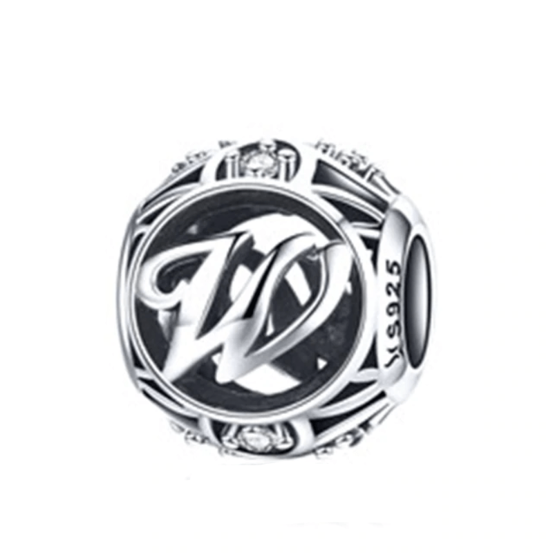 Classic Alphabet Charms bracelet by Unique Leather Bracelets