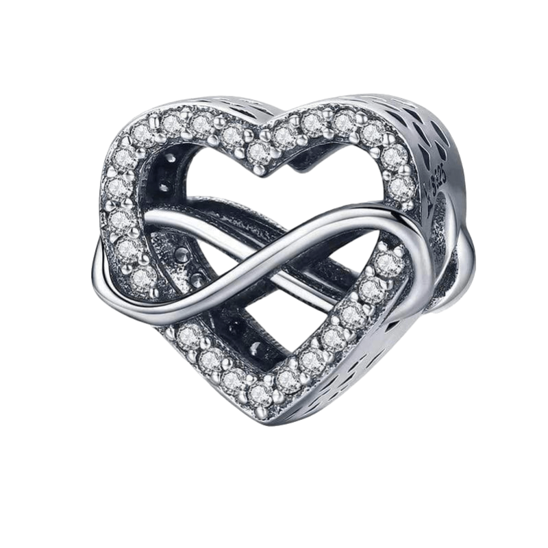 Endless Love Heart Charm bracelet by Unique Leather Bracelets