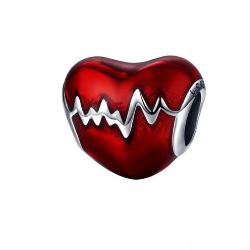 Heart Charms bracelet by Unique Leather Bracelets