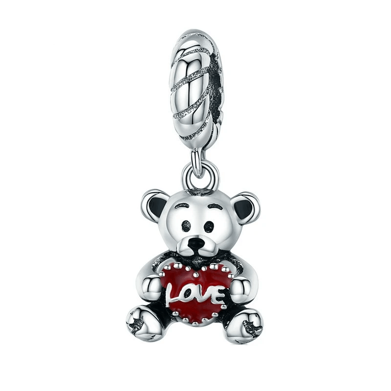 Little Bear Love Charm bracelet by Unique Leather Bracelets