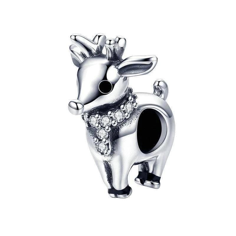 Reindeer Charm bracelet by Unique Leather Bracelets