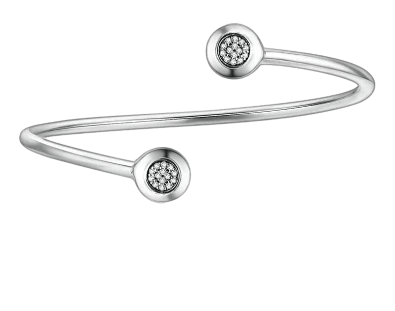 Classic Stone Silver Cuff Bracelet bracelet by Unique Leather Bracelets