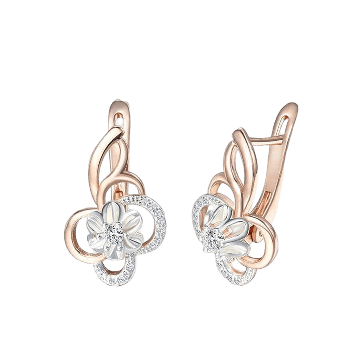 Gold Filled Cubic Zirconia Women's Earrings bracelet by Unique Leather Bracelets