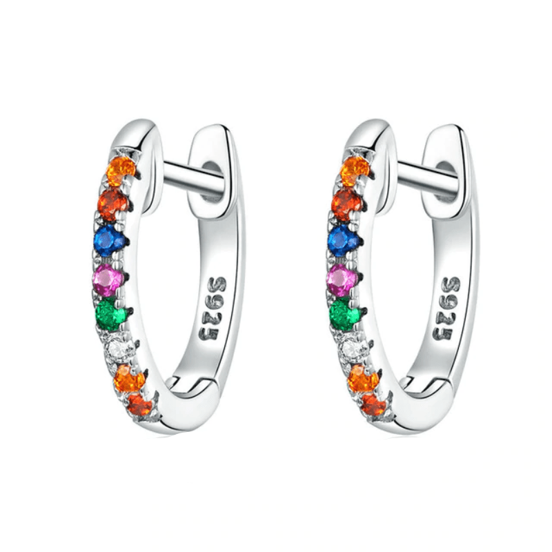 Cubic Zirconia Hoop Earrings bracelet by Unique Leather Bracelets