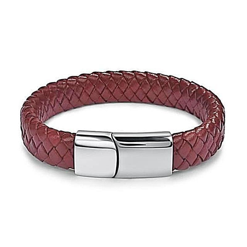 Phoenix Red Leather Magnetic Bracelet bracelet by Unique Leather Bracelets