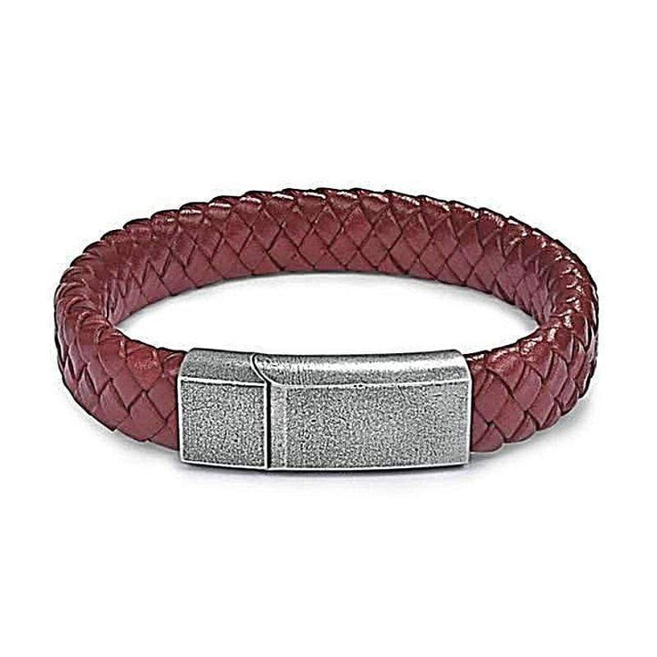 Phoenix Red Leather Magnetic Bracelet bracelet by Unique Leather Bracelets