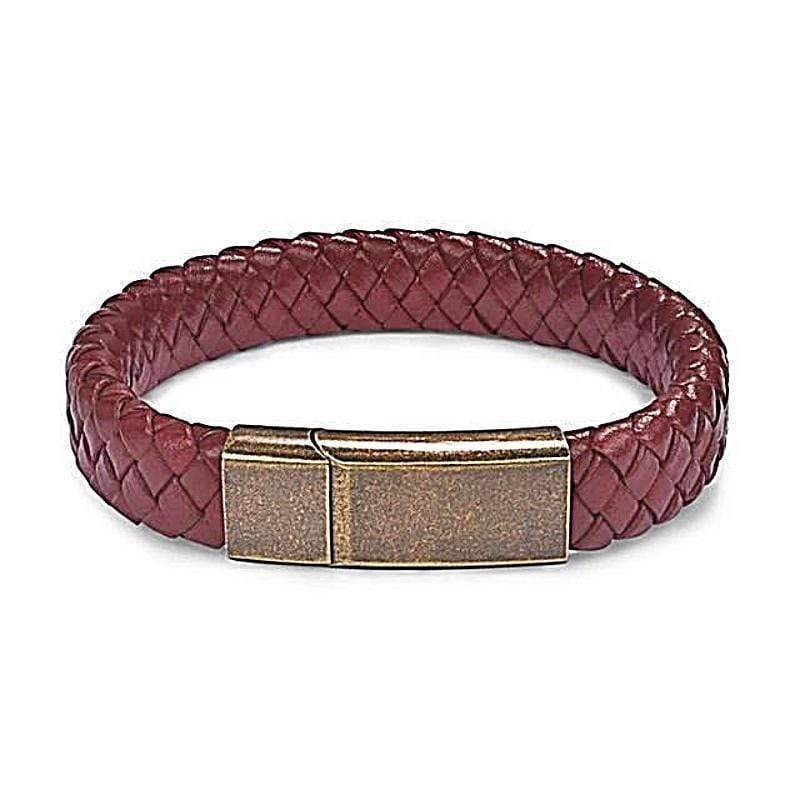 Phoenix Red Leather Magnetic Bracelet bracelet by Unique Leather Bracelets
