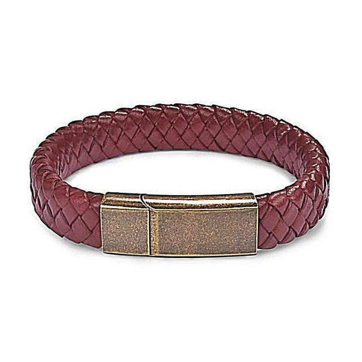Phoenix Red Leather Magnetic Bracelet bracelet by Unique Leather Bracelets