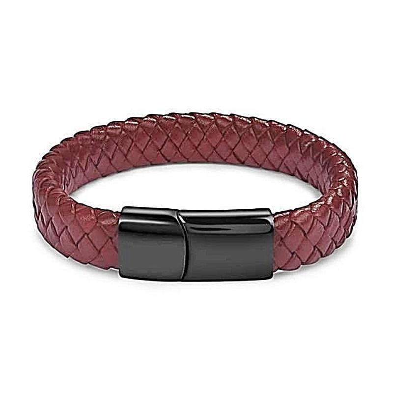 Phoenix Red Leather Magnetic Bracelet bracelet by Unique Leather Bracelets