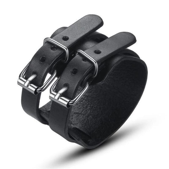 Vintage Wide Leather Bracelet bracelet by Unique Leather Bracelets