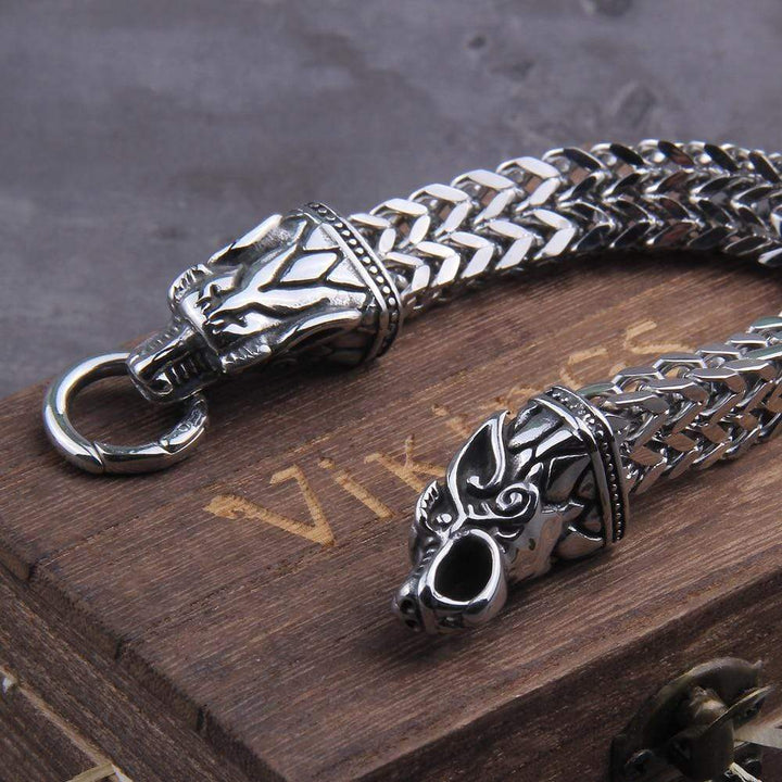 Rock Viking Dragon Charm Bracelet bracelet by Unique Leather Bracelets
