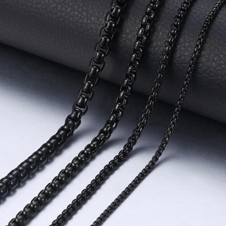 Black Stainless Steel Necklaces bracelet by Unique Leather Bracelets