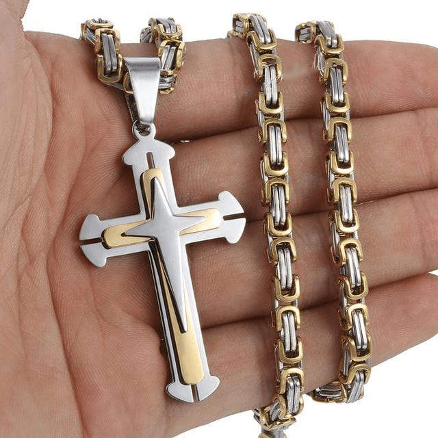 Cross Pendant Necklace bracelet by Unique Leather Bracelets