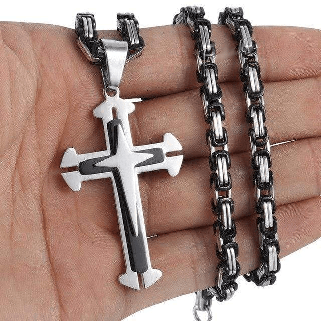 Cross Pendant Necklace bracelet by Unique Leather Bracelets